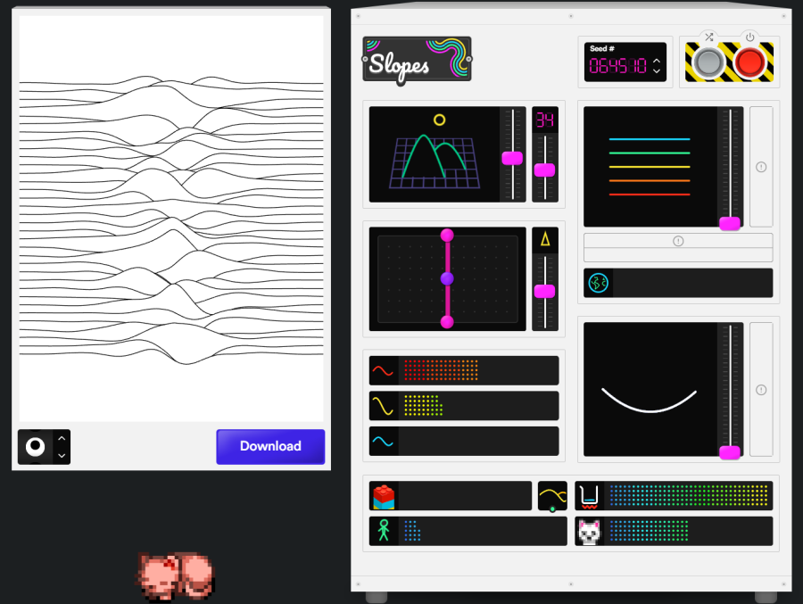 TinkerSynth：在线艺术生成网站，轻松拖拽点击，实时生成抽象艺术作品，可保存分享