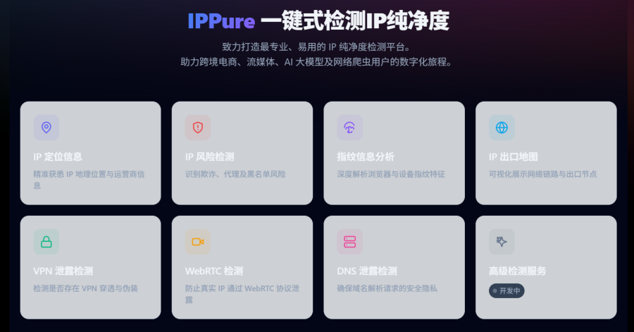 IPPure：检测IP风险，保护账号安全，助力多种业务顺利发展